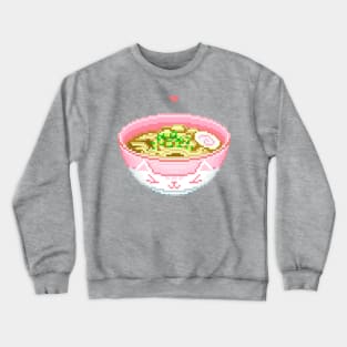 Kawaii Pixel Ramen Bowl Crewneck Sweatshirt